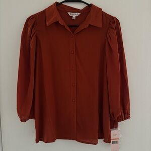 Nanette Lepore Rust Blouse